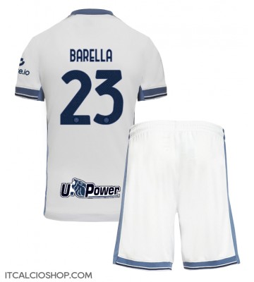Inter Milan Nicolo Barella #23 Seconda Maglia Bambino 2024-25 Manica Corta (+ Pantaloni corti)